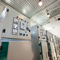 Industrial shop with electrical equipment