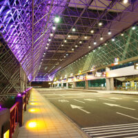 Sidewalk and pavement in airport